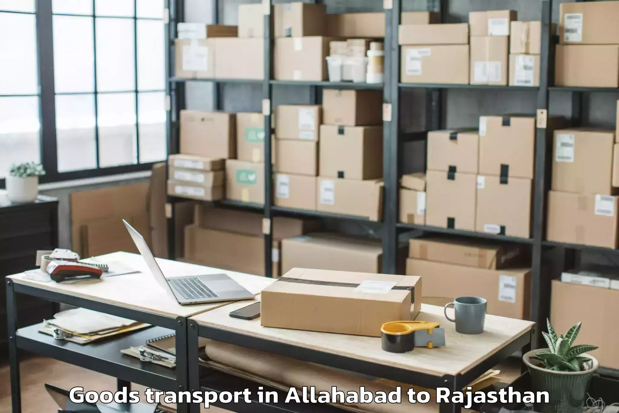 Professional Allahabad to Losal Goods Transport